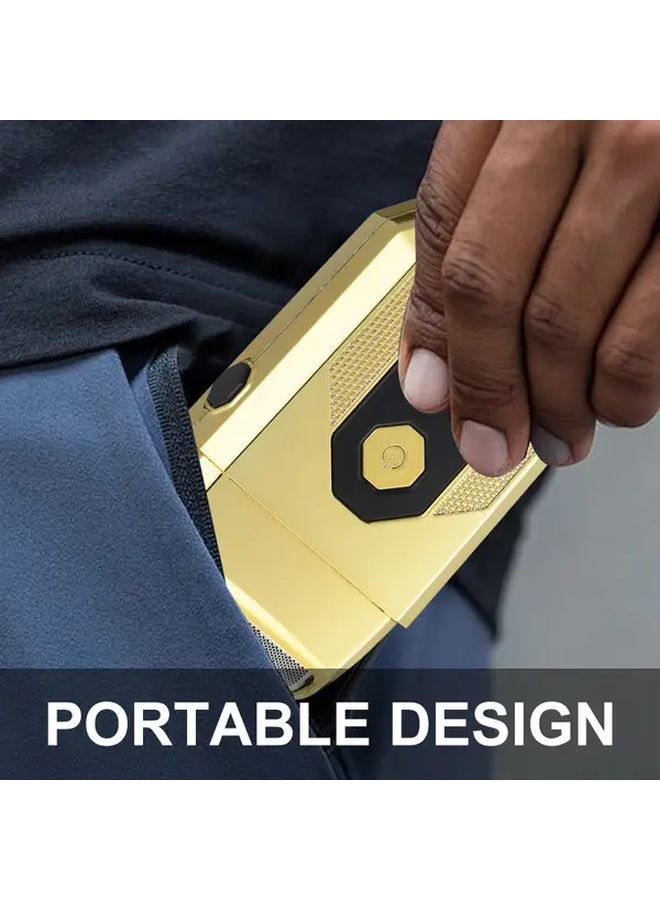 Golden MIGUAN Cordless Reciprocating Electric Shaver Rechargeable Type C Portable - Image 5